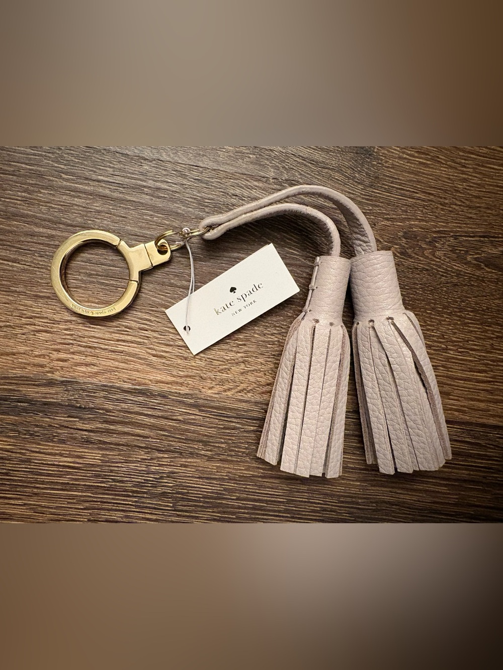 kate spade leather tassel bag charm